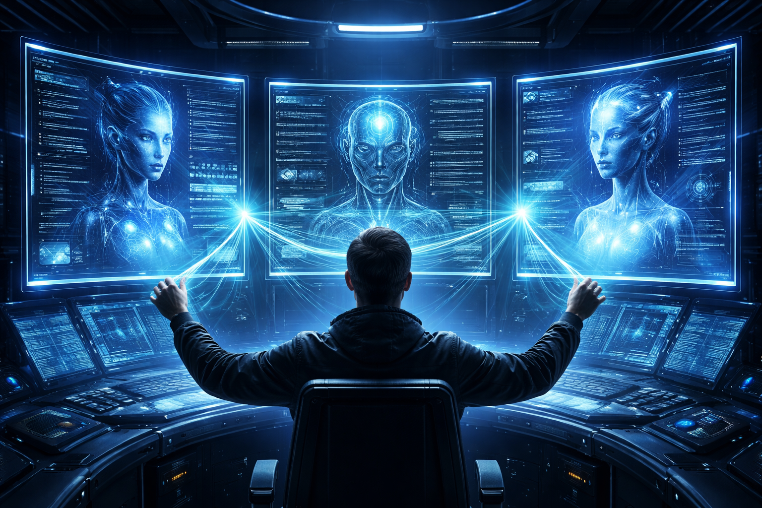 Модератор сводит позиции трёх моделей